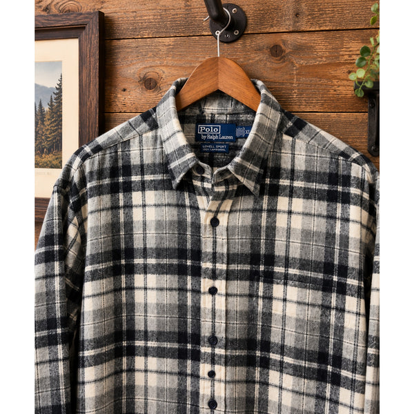 Polo Ralph Lauren Lowell Sport Lambswool Plaid Shirt XL USA Vintage NWT
