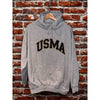 USMA West Point Vintage 90s Hoodie Sweatshirt Gray Made USA Sz. M Army Military