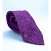Yves Saint Laurent Vintage 80s Silk Tie Purple Geometric Handmade Italy Luxury