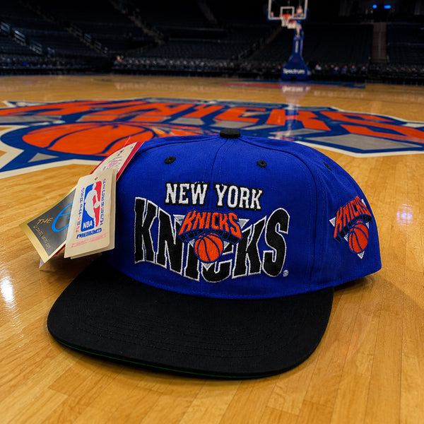 New York Knicks G Cap Vintage 90s Snapback Hat NBA Deadstock NWT Rare Blue Black
