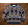 Tricots St Raphael Crew Coogi Style Geometric Knit Sweater Sz. L Made USA 90's