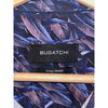Bugatchi OoohCotton Tech Shirt L Feather Print 8-Way Stretch Button Up EUC