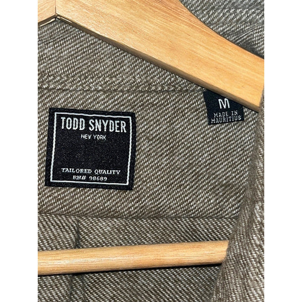 Todd Snyder Alaskan Chamois Shirt Mens M Brown Flannel Overshirt Shacket Cotton