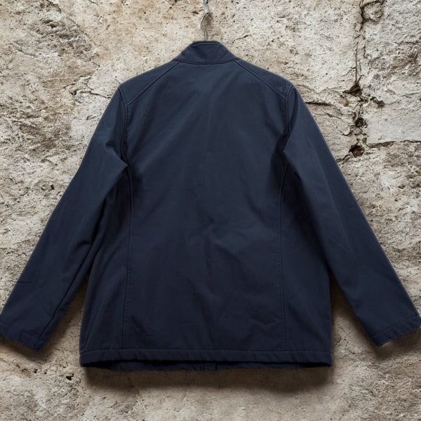 Lidl Employee Softshell Jacket XL Navy Blue Full Zip Long Sleeve Pockets EUC