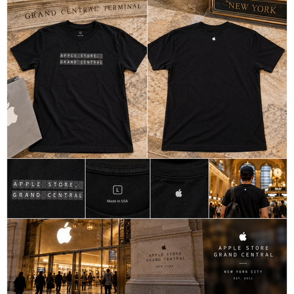 Apple Store Grand Central NYC 2011 Grand Opening T-Shirt Men's L USA Made Rare