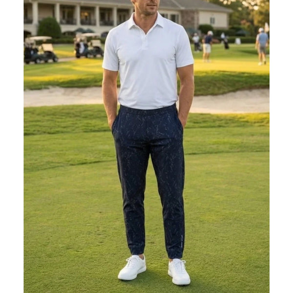 Peter Millar Crown Sport Active Atlas Performance Jogger Pants L Navy Marble NWT
