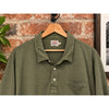 Faherty Sunwashed Polo Shirt Men's XL Olive Green Cotton Slub Pocket Casual