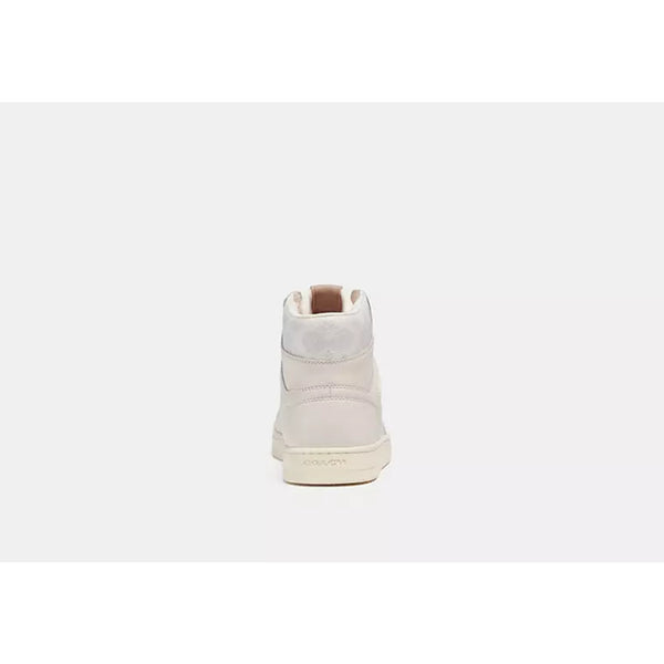 Coach Hi Top Sneakers CD304 Chalk Coated Canvas Women’s Sz 10B NIB MSRP $229