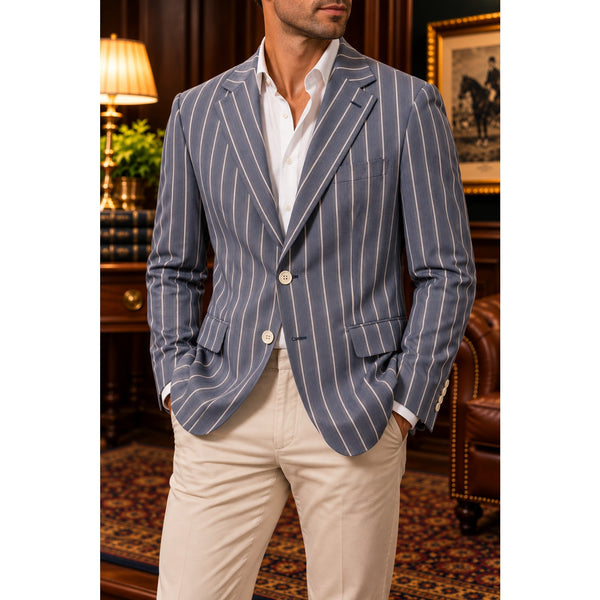 Charles Tyrwhitt Pinstripe Blazer Sport Coat Jacket 42R Woven in Italy NWOT