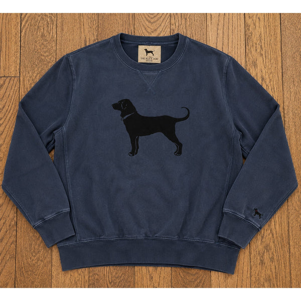 The Black Dog V Stitch Crewneck Sweatshirt Medium Navy Blue Martha's Vineyard