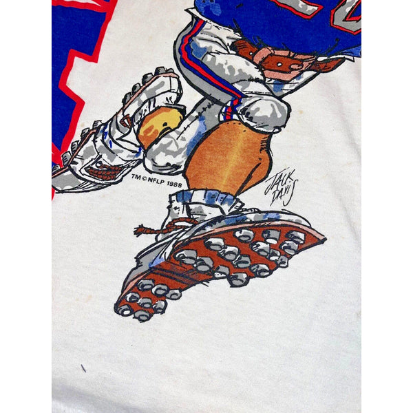 New York Giants Jack Davis Caribe NFL Cartoon T Shirt Mens Large 1988 Vintage