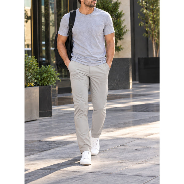Lululemon ABC Slim-Fit Trouser Warpstreme Stone Khaki Men’s 34x36 NWOT 5 Pocket