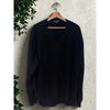 Lands' End Mens 100% Cashmere V-Neck Sweater Black 2XL Tall