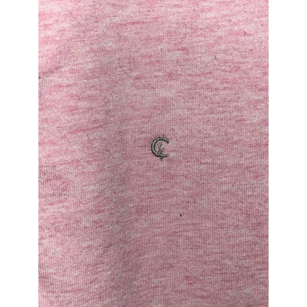 Criquet Mens L Pink Collared Polo Sweatshirt Rugby Pullover Kangaroo Pocket