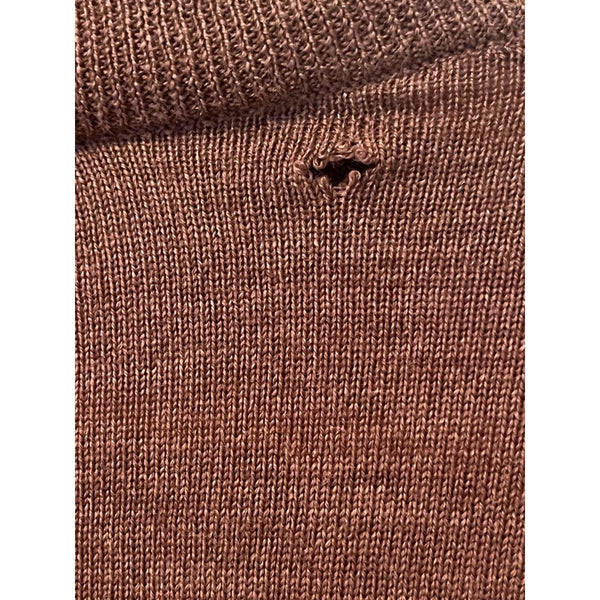 Charles Tyrwhitt Merino Wool 1/4 Zip Sweater Mens XL Brown Extra Fine Pullover