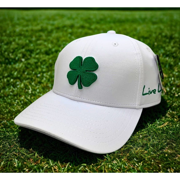 Black Clover Premium Clover 16 Flex Fit Hat White S/M Nick's Camp NWT Golf Cap