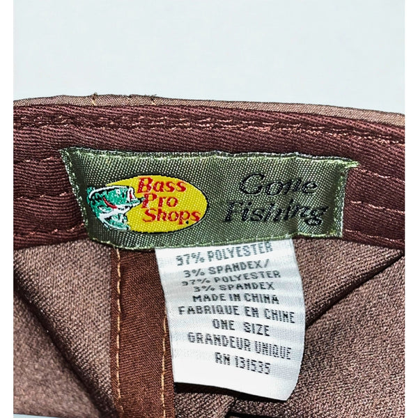 Bass Pro Shops Gone Fishing Orange Brown Adjustable Hat NWOT Outdoor Cap