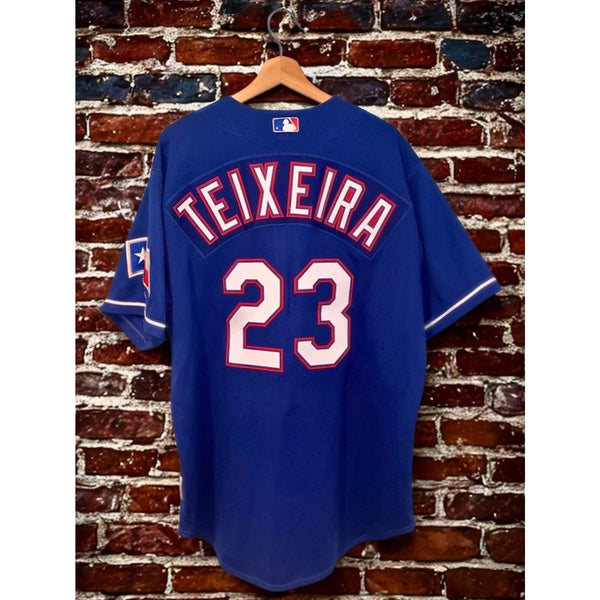 Texas Rangers Mark Teixeira MLB Rawlings Road Game Jersey 48 XL Game Worn/Issued