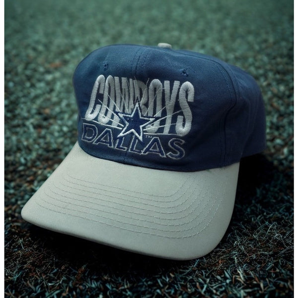 Dallas Cowboys AJD Snapback Hat Cap NFL OSFA Blue White 90s Football Vintage
