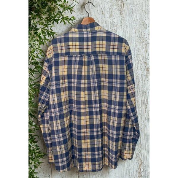 Pendleton Oceanside Shirt Mens Large Authentic Indian Madras Plaid Button Up L/S