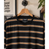 Todd Snyder Striped Boxy Tee Men's 2XL Black Brown Cotton Portugal NWOT Rare