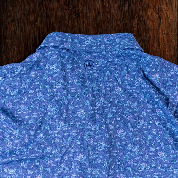Peter Millar Crown Crafted Summer Comfort All Over Print Poker Night Polo XL NWT