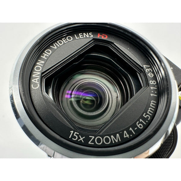 Canon VIXIA HF200 HD Camcorder 15x Optical Zoom 16GB SD Card No Charger Tested