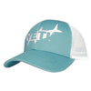 YETI Tarpon Fish Light Blue (Teal) Trucker Hat Ball Cap Mesh Snapback