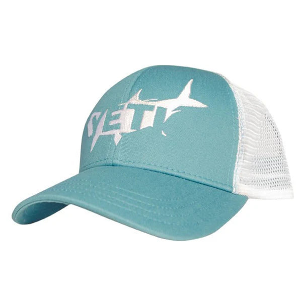 YETI Tarpon Fish Light Blue (Teal) Trucker Hat Ball Cap Mesh Snapback