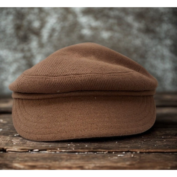Kangol Wool Fisherman Cap Brown Mens Large Newsboy Hat Classic EUC