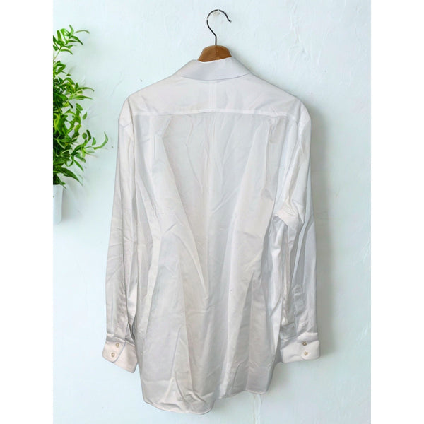 Charles Tyrwhitt Dress Shirt Non Iron Slim Fit White Oxford Men's 16/3  EH  Treasures