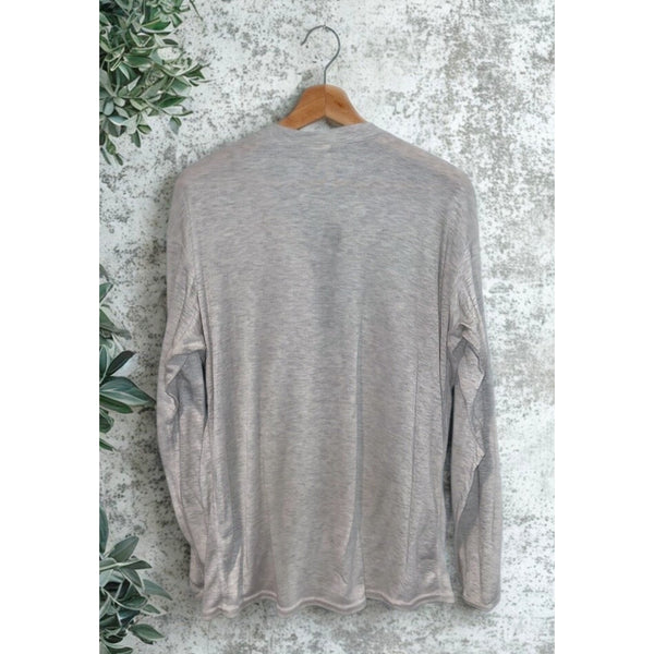 Patagonia Capilene Henley Shirt Mens L Base Layer Snap Made USA Gray Vintage