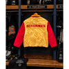 Jeff Hamilton Peoria Rivermen Reversible Leather Satin Jacket M 90’s Hockey VTG