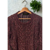 Eddie Bauer Cable Knit Sweater Men's L Cotton Irish Fisherman Marled Vintage