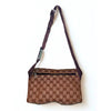 Gucci GG Canvas x Leather Beige Brown Waist Bag Belt Bag Crossbody 28566 Italy