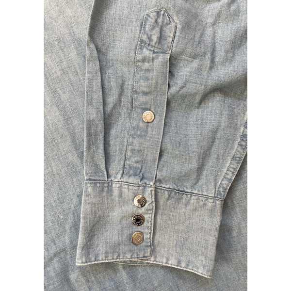 Polo Ralph Lauren Vintage 90s Blue Wild West Show Indian Head Western Sz. L EUC