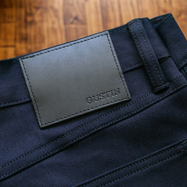 GUSTIN #123 Plant Dye Indigo Slim Straight Fit Denim Jeans Size 34 X 30
