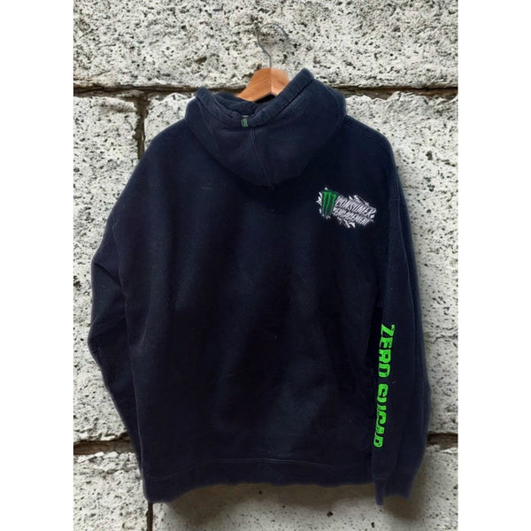 Monster Energy Hoodie Mens XL Black Zero Sugar Graphic Y2K Skater Pullover