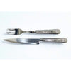 Fogo de Chao Brazilian Steakhouse Knife & Fork Set Stainless Steel Rare