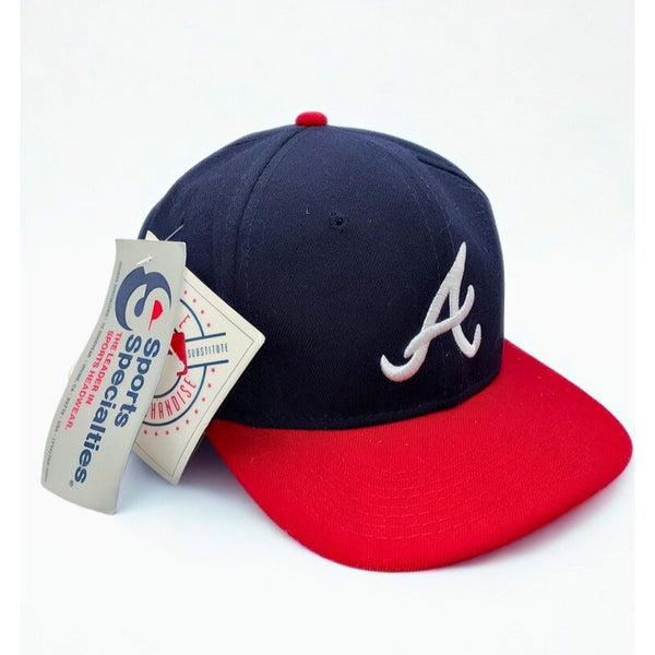 Atlanta Braves MLB Sports Specialties Pro Fitted Wool Hat Sz 7 5/8 Vintage NWT