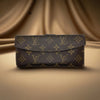 Louis Vuitton Monogram Vintage Long Bifold Clutch Wallet USA Made Cowhide Leathe