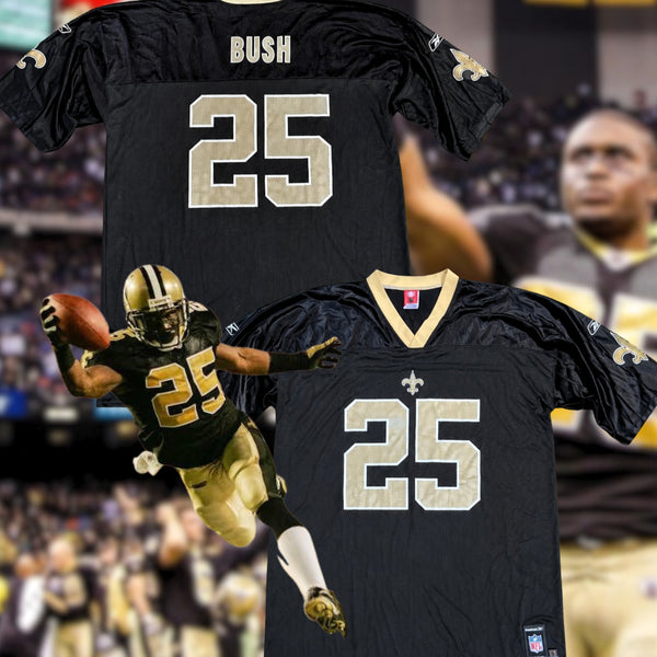 New Orleans Saints Reggie Bush #25 Reebok NFL Jersey Men's 2XL Vintage Rare