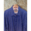 Robert Graham Textured Shirt Sz. 3XL Blue Geometric Flip Cuff Button EUC