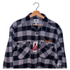 Roots 73 Spruce Lake Amazon Logo Plaid Flannel Shirt Men’s L Gray Black NWT