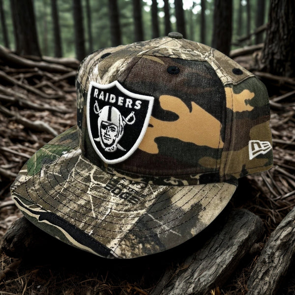 Las Vegas Raiders New Era Realtree Patchwork Camo 59FIFTY Fitted Hat 7 3/4 (2)