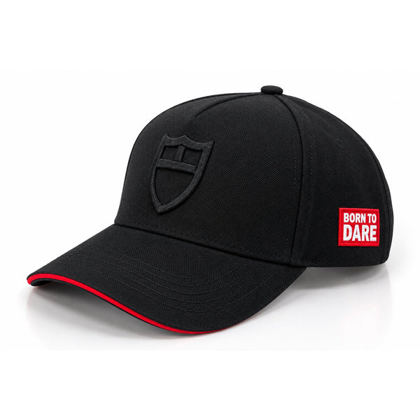 Tudor Born To Dare Baseball Cap Black Red Shield Logo Luxury Watch Hat NWOT