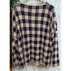 Rosso35 Sweater Womens 44 Wool Cashmere Check Italy Knit Crewneck NWOT