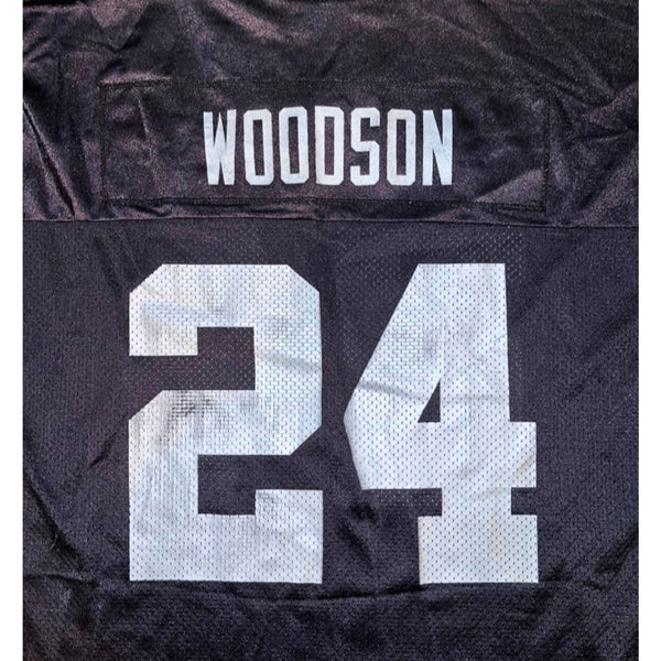Oakland Raiders Charles Woodson #24 Jersey Reebok NFL 2XL Black VTG