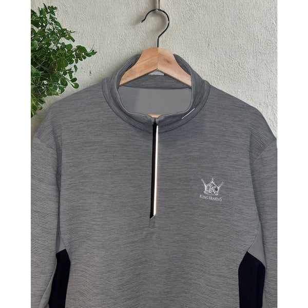 KJUS Kingsbarns Golf 1/2 Zip Pullover Mens 52 L Gray UPF 50 Stretch MSRP $230