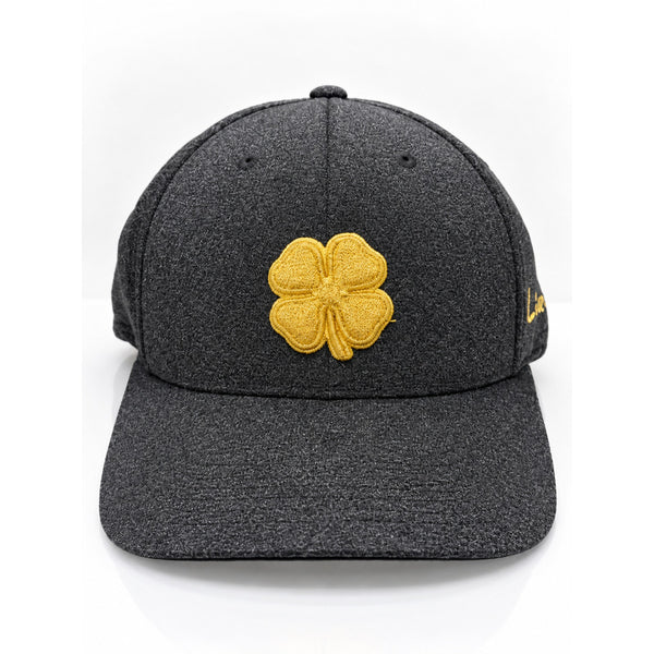 Black Clover Rawlings Gold Glove Award FlexFit Hat Gray S/M Live Lucky Rare